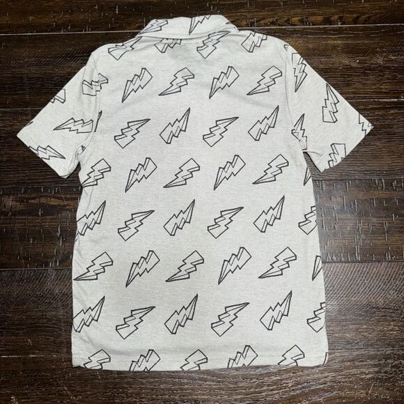 Arizona size 8 collared T-shirt with lightning bolts - Picture 3 of 3